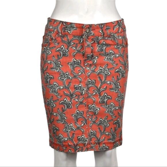 Anthropologie‎ x Pilcro orange black and white denim skirt size 28 - Picture 1 of 10